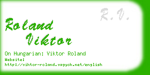 roland viktor business card